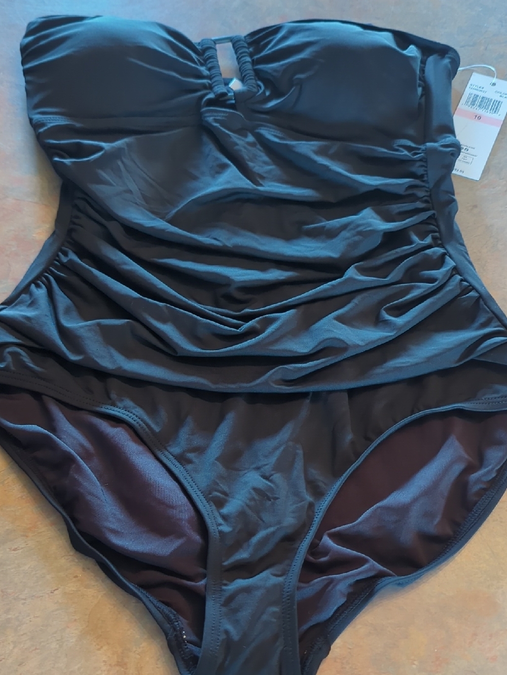 Anne Cole Black One-Piece Ruched Swimwear